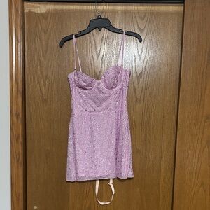 Oh Polly Lavender Sequin Dress